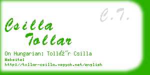 csilla tollar business card